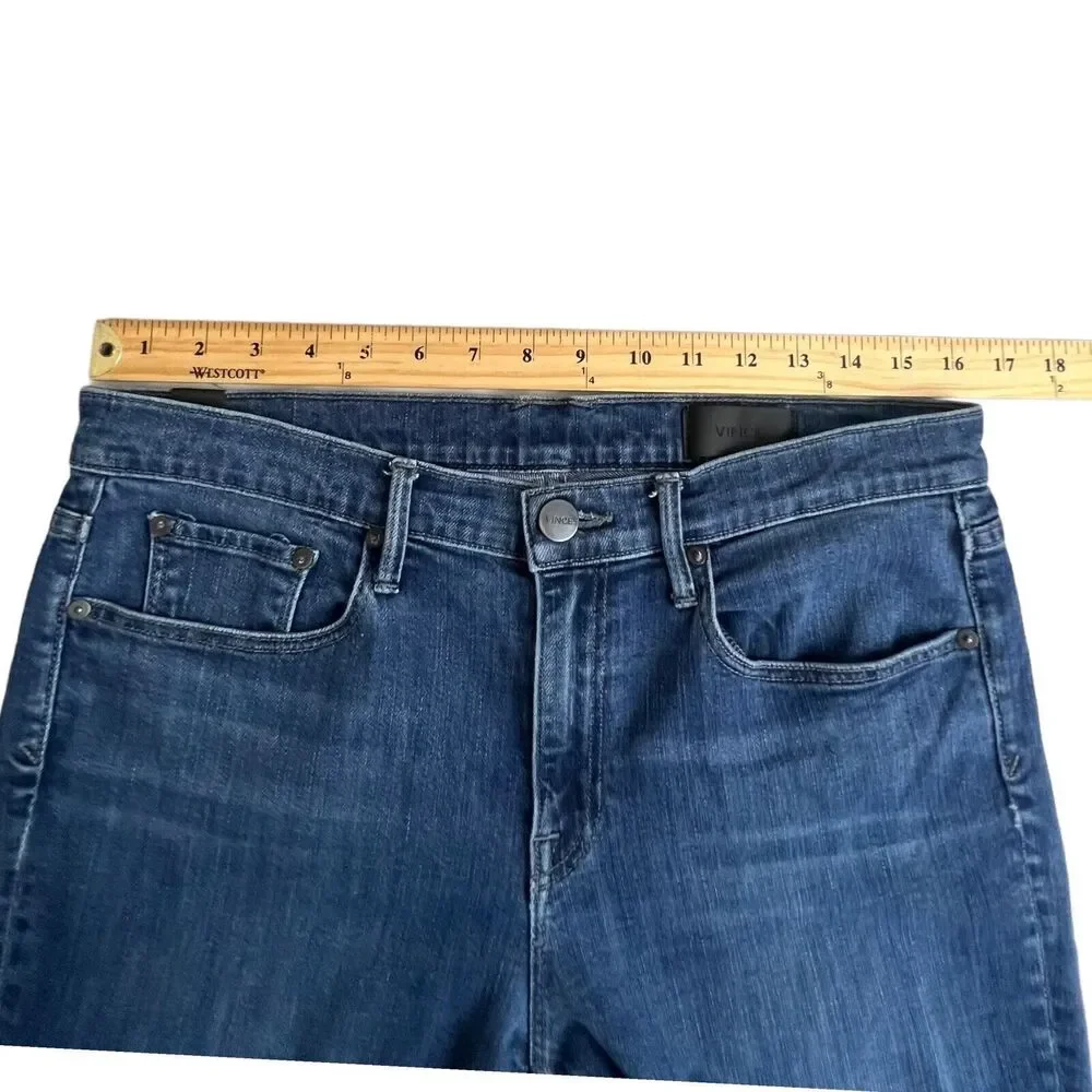 Vince Womens Dark Wash Mid Rise Skinny Jeans 29‎